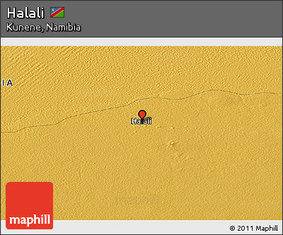 Physical Panoramic Map of Halali