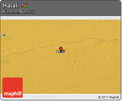 Physical Panoramic Map of Halali