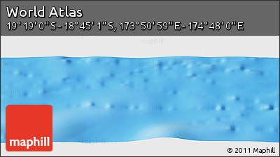 Physical Panoramic Map of the Area around 19° 2' 1" S, 174° 19' 29" E