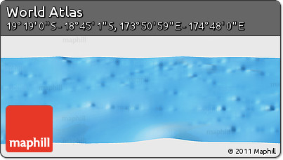 Physical Panoramic Map of the Area around 19° 2' 1" S, 174° 19' 29" E