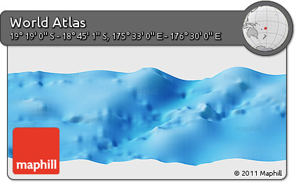 Physical Panoramic Map of the Area around 19° 2' 1" S, 176° 1' 30" E