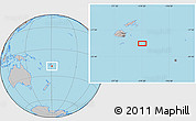 Gray Location Map of Undu