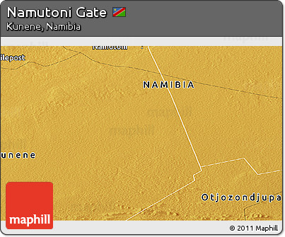 Physical Panoramic Map of Namutoni Gate