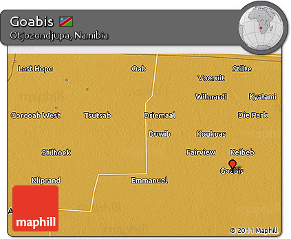 Physical 3D Map of Goabis