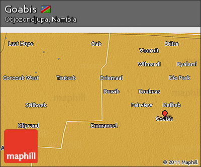 Physical 3D Map of Goabis