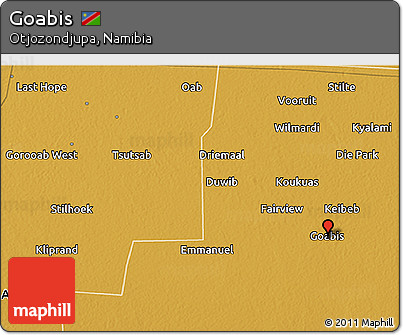 Physical 3D Map of Goabis