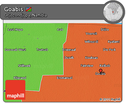 Political 3D Map of Goabis