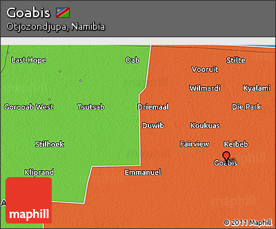 Political 3D Map of Goabis