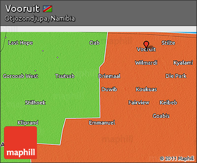 Political 3D Map of Vooruit