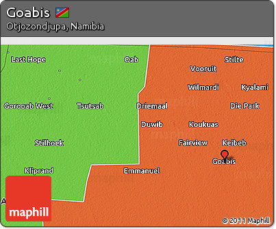 Political 3D Map of Goabis