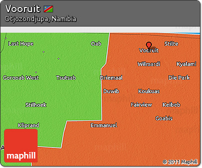 Political 3D Map of Vooruit