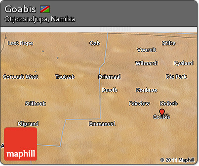 Satellite 3D Map of Goabis