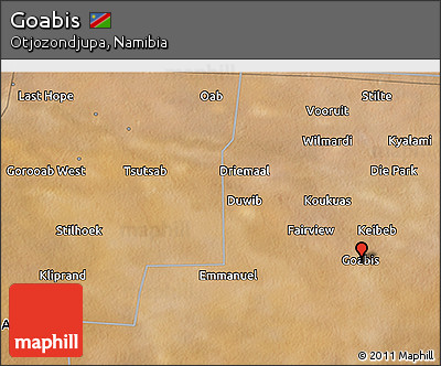 Satellite 3D Map of Goabis