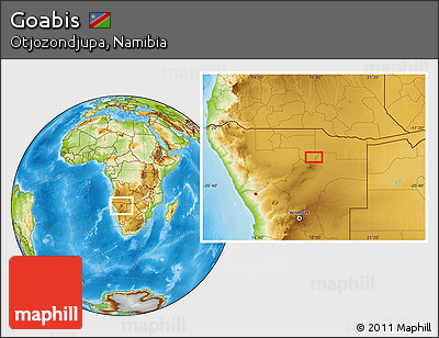 Physical Location Map of Goabis