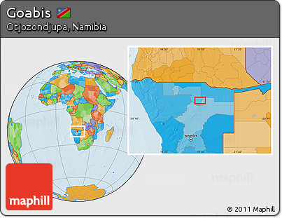 Political Location Map of Goabis