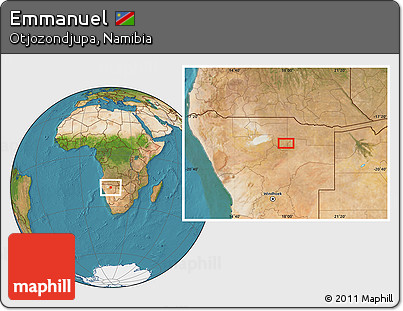 Satellite Location Map of Emmanuel