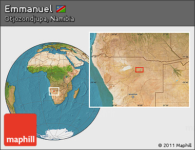 Satellite Location Map of Emmanuel