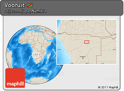 Shaded Relief Location Map of Vooruit