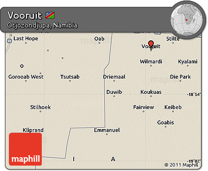 Shaded Relief Map of Vooruit