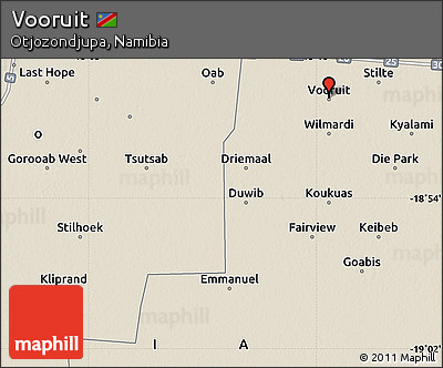 Shaded Relief Map of Vooruit