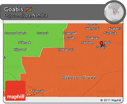 Political Panoramic Map of Goabis