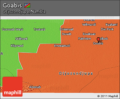 Political Panoramic Map of Goabis