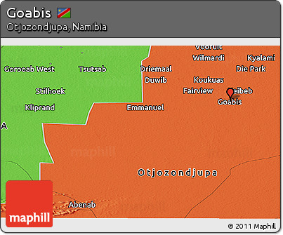 Political Panoramic Map of Goabis