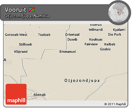 Shaded Relief Panoramic Map of Vooruit