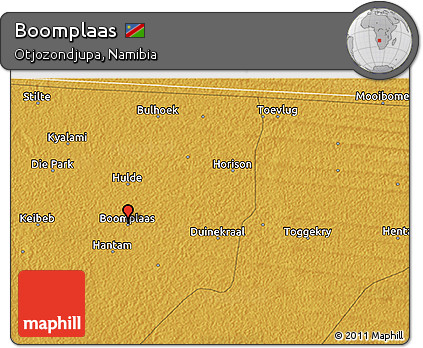 Physical 3D Map of Boomplaas