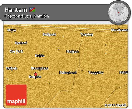 Physical 3D Map of Hantam