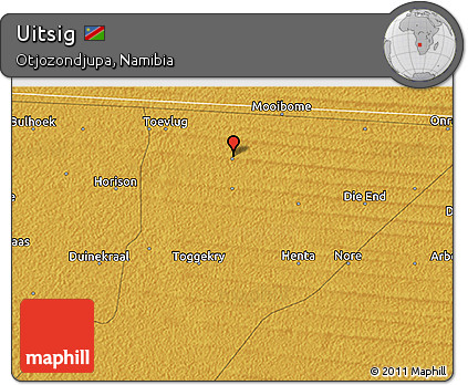 Physical 3D Map of Uitsig
