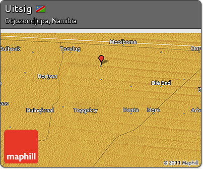Physical 3D Map of Uitsig