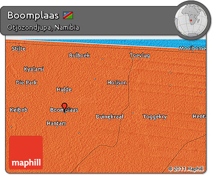 Political 3D Map of Boomplaas
