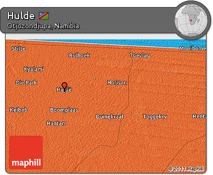 Political 3D Map of Hulde