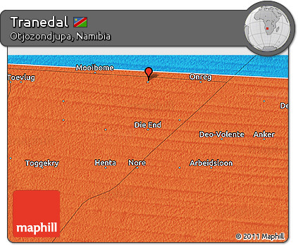 Political 3D Map of Tranedal