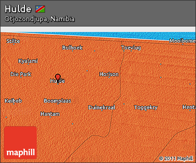 Political 3D Map of Hulde
