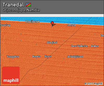 Political 3D Map of Tranedal
