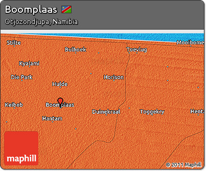 Political 3D Map of Boomplaas