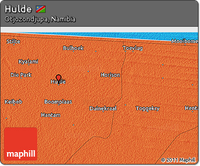 Political 3D Map of Hulde