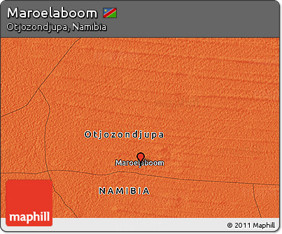 Political 3D Map of Maroelaboom