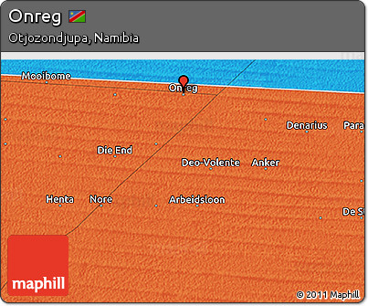 Political 3D Map of Onreg