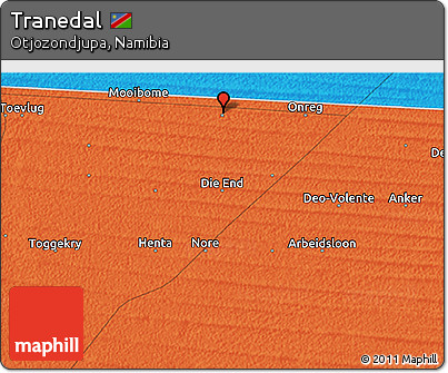 Political 3D Map of Tranedal
