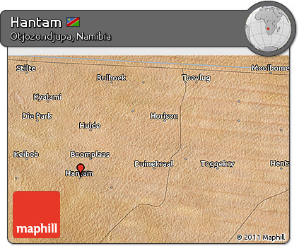 Satellite 3D Map of Hantam