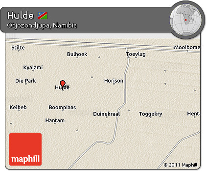 Shaded Relief 3D Map of Hulde