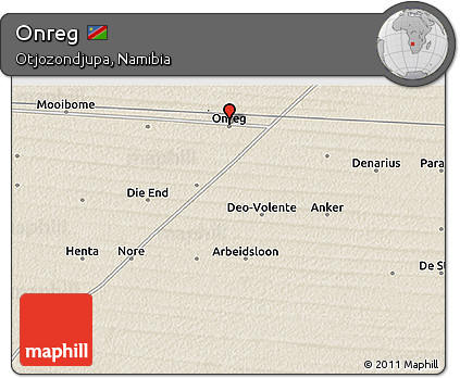 Shaded Relief 3D Map of Onreg
