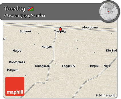 Shaded Relief 3D Map of Toevlug