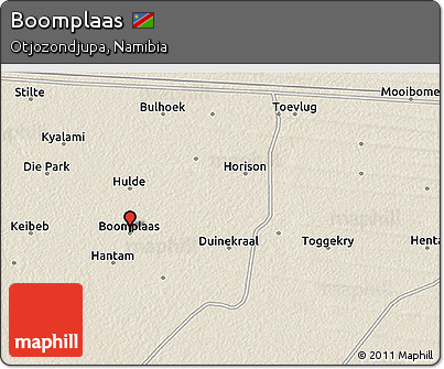 Shaded Relief 3D Map of Boomplaas