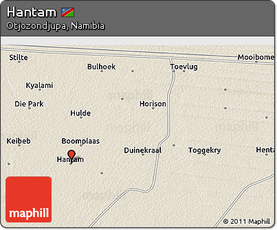Shaded Relief 3D Map of Hantam