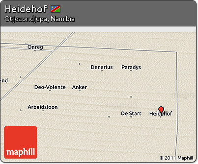 Shaded Relief 3D Map of Heidehof