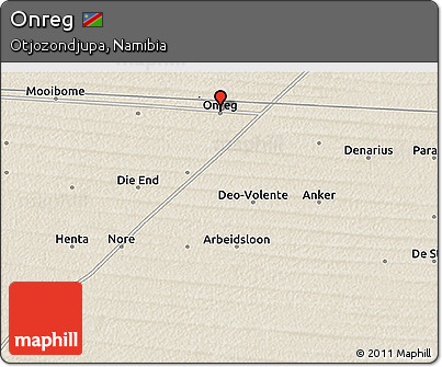 Shaded Relief 3D Map of Onreg